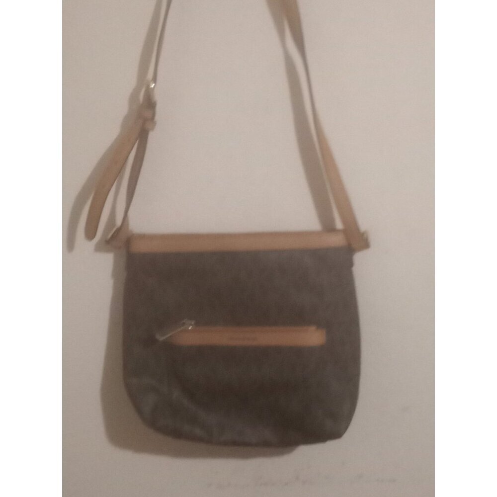 Michael Kors Medium Brown Morgan Crossbody Bag MK Logo Leather Purse Handbag
